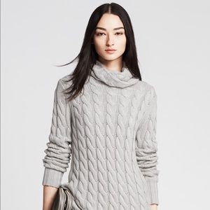 Banana Republic Cable Knit Turtleneck Sweater